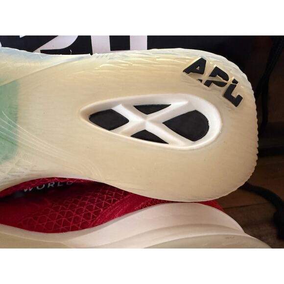 APL Concept X Shoes Mens Size 10.5 Red White Black Knit High Top Sneakers New - Picture 5 of 8